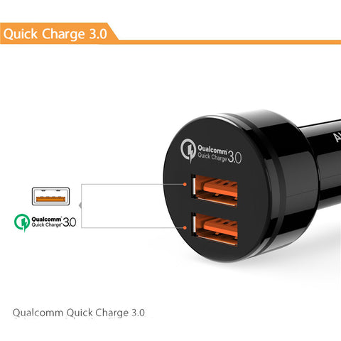 36W USB Car Charger for iPhone Samsung Galaxy S6