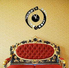 Circles Wall Sticker Home Living Room Decor Mirror Clock
