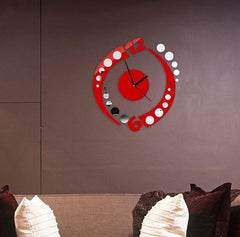 Circles Wall Sticker Home Living Room Decor Mirror Clock