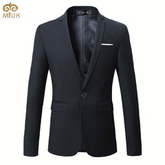 Solid Blazer Men Brand-clothing 6XL 5XL Black Blue White