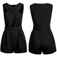 Women's V Neck Bodycon Jumpsuit Trousers